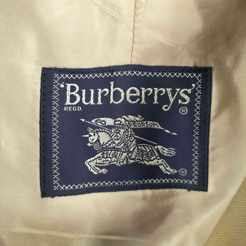 バーバリーズ BURBERRYS 70-80s 裏地ノバチェック ウールライナー 比翼 ステンカラーコート メンズ  34 REGULAR